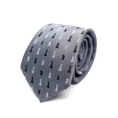 Corbata Ajedrez Black And White Caballo Torre Alfil Epicites