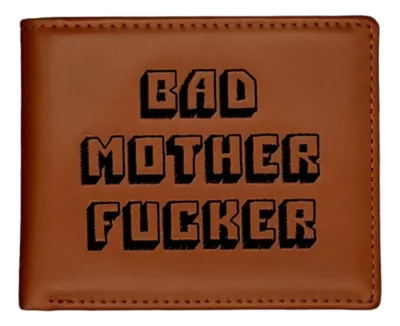 Cartera Pulp Fiction Bmf Bad Mother Fucker Antirrobo Premium