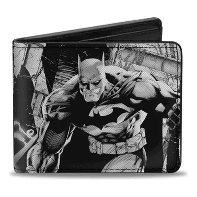 Cartera Batman Hush Dc Blanco Y Negro