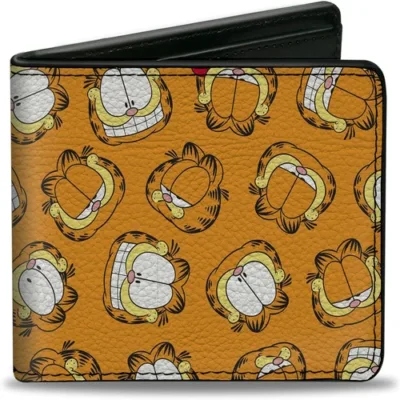 Cartera Garfield Caras Naranja