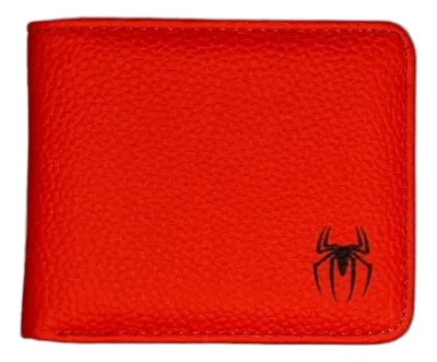 Cartera El Hombre Araña Spiderman Leathertoons Marvel Disney Rojo Spiderman