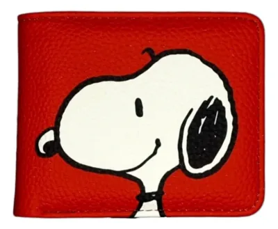Cartera Snoopy Feliz Peanuts Leathertoons Rojo Snoopy