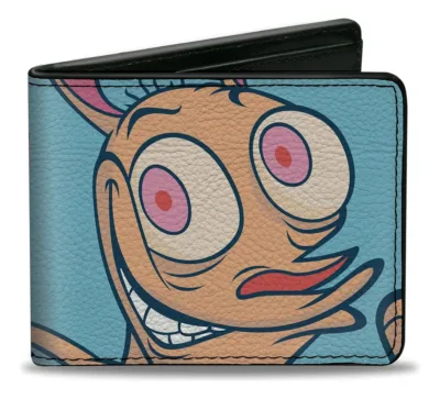 Cartera Ren Y Stimpy Nickelodeon Azul