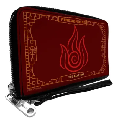 Cartera Rectangular Nación Del Fuego Avatar Fuego Control Rojo Liso