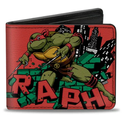Cartera Tortugas Ninja Retro Teenage Mutant Ninja Turtles Color Rojo Diseño De La Tela Rafael