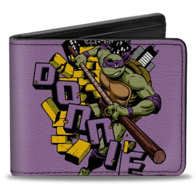 Cartera Tortugas Ninja Retro Teenage Mutant Ninja Turtles Color Morado Diseño De La Tela Donatello