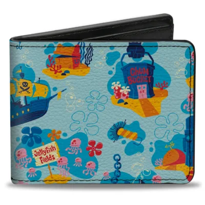 Cartera Bob Esponja Debajo Del Mar Azul Medusas Nickelodeon