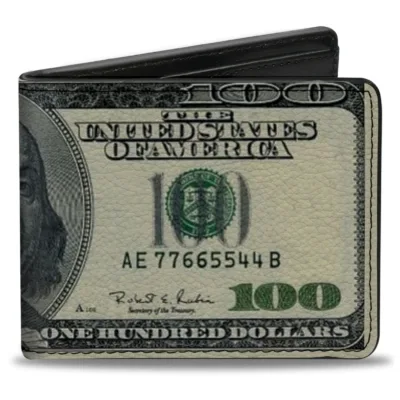 Cartera Billete De 100 Dólares Benjamin Franklin Usa