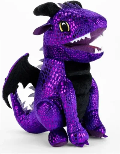 Bolsa Para Dados Peluche Dragón Morado