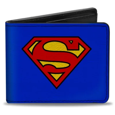 Cartera Superman El Hombre De Acero Dc Azul Superman