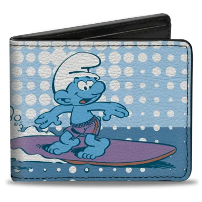 Cartera Pitufos Smurf Surf Pitufo Surfista Azul Surf