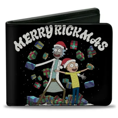 Cartera Rick y Morty Navidad Feliz Rickmas Pose Felices Fiestas