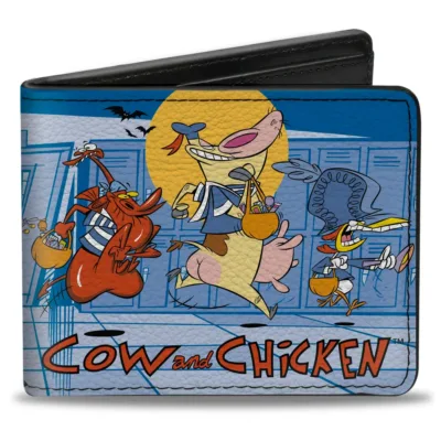 Cartera La Vaca Y El Pollito Cartoom Network Azul Vaca