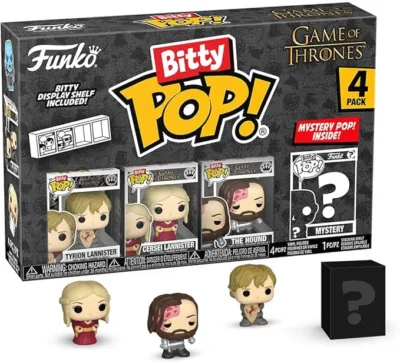 Funko Pop! Game of Thrones Tyrion Lannister Cersei Lannister The Hound y Figura Misteriosa Bitty