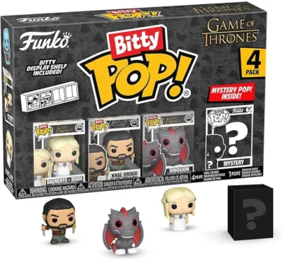 Funko Pop! Game of Thrones Daenerys Targaryen Khal Drogo Drogon y Figura Misteriosa Bitty