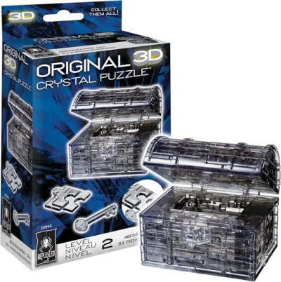 Rompecabezas 3D Cristal Cofre del Tesoro Negro