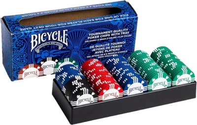 Set de Póquer Bicycle Chip con Bandeja Fournier