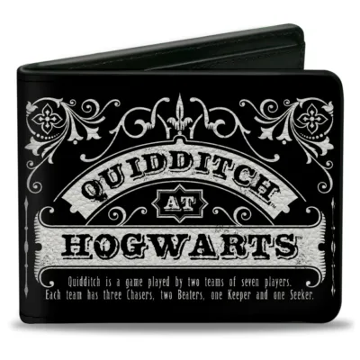 Cartera Harry Potter Quidditch en Hogwarts Collage Negro Blanco