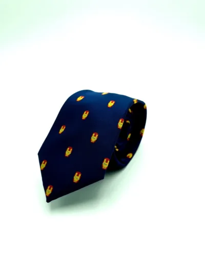 Corbata Iron Man Marvel Casco Azul Marino