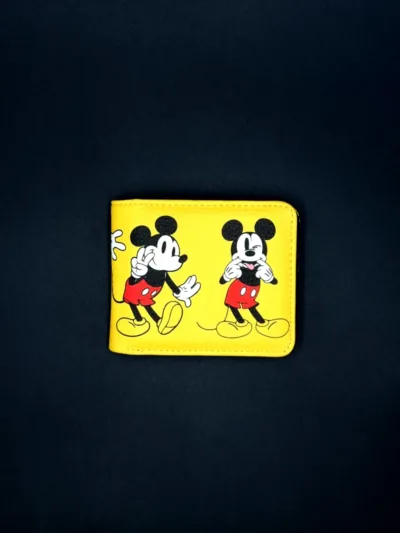 Cartera Mickey Mouse Disney Leathertoons Amarillo Clásico