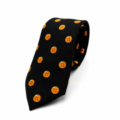 Corbata Dragon Ball Esferas Del Dragón Cuatro Estrellas Negro
