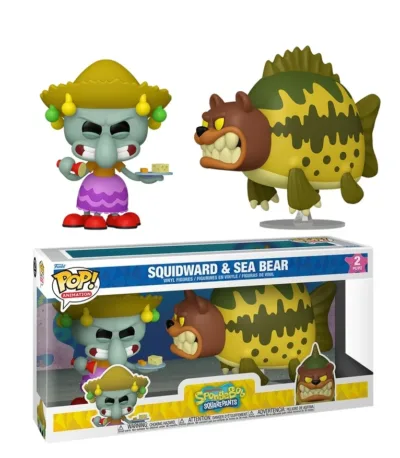 funko pop bob esponga de calamardo y oso marino
